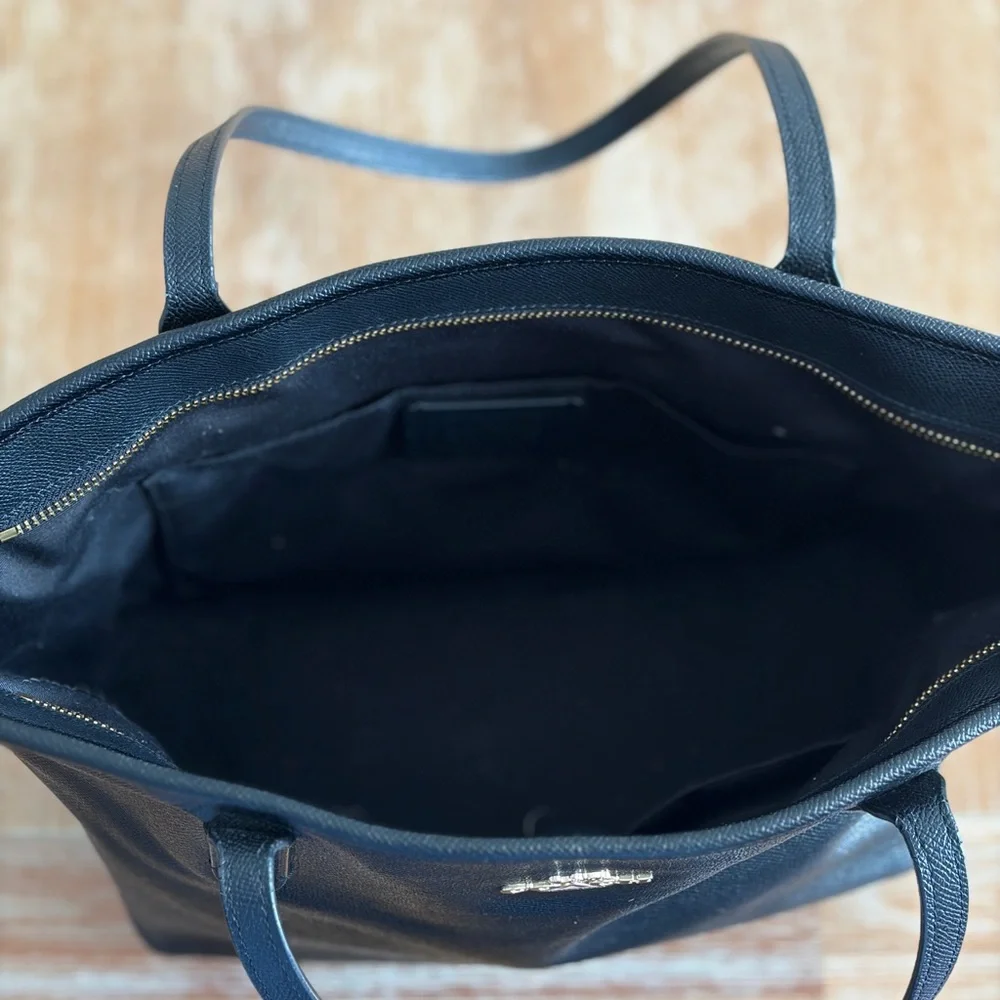 Coach Black Leather Tote - Picture 4 of 5